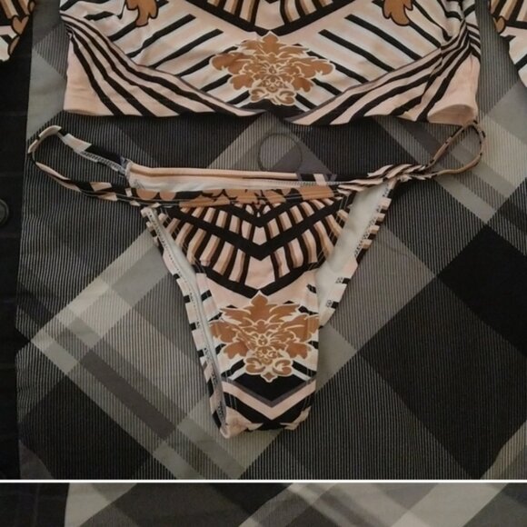 1 New Totem African Print 2 piece Swimwear - Picture 3 of 4